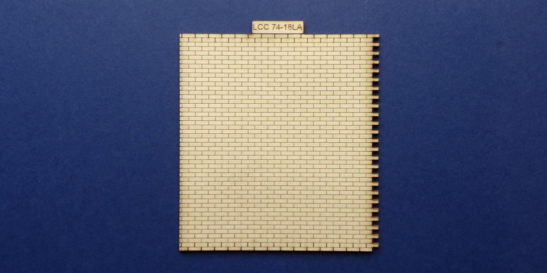 LCC 74-18LA O gauge industrial building panel 88mm high with left side smooth Brick panel for low relief industrial buildings with right side interlocking and left side smooth.
